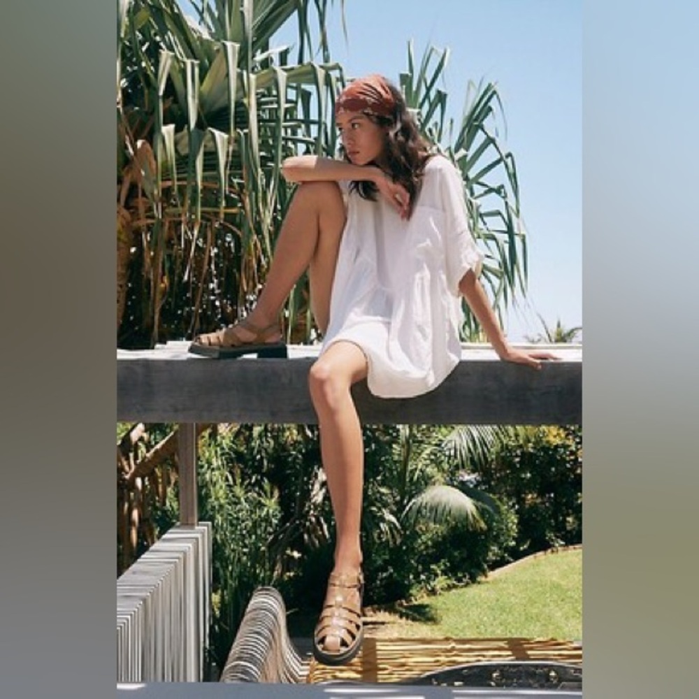 Free People White Tunic Top